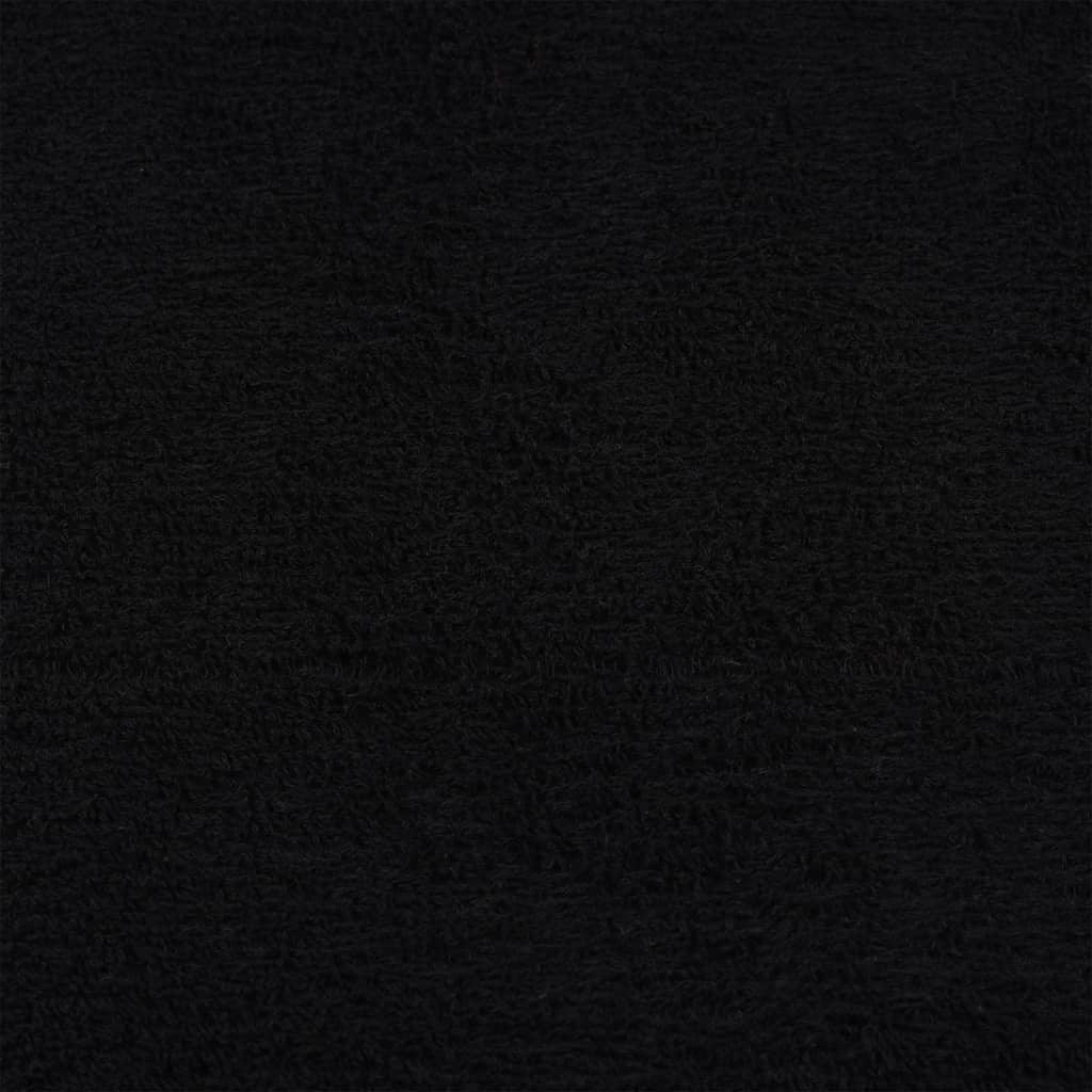 Ručnici za saunu FROGN 10 kom crne 80x200 cm 360 g/m²