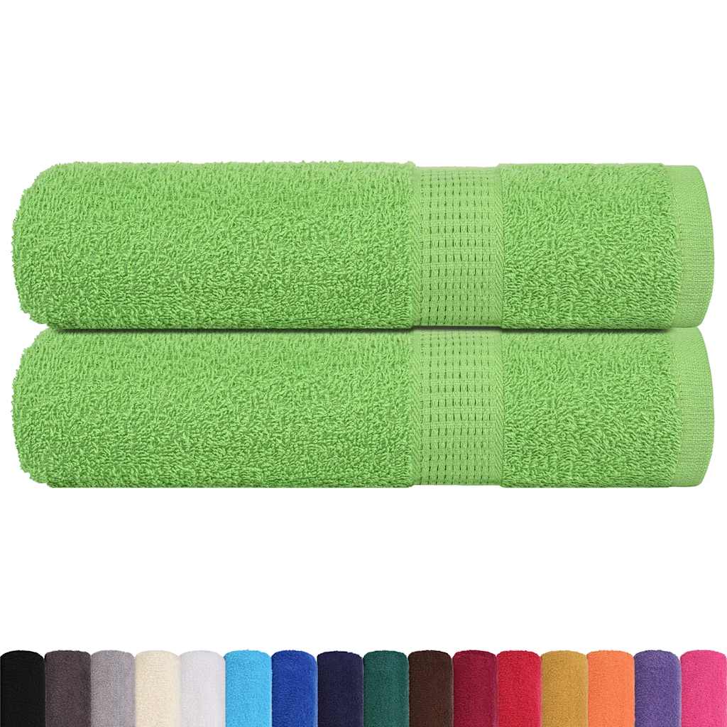 Ručnici za tuširanje FROGN 2 kom. Zelene boje jabuke 70x140 cm 360 g/m²