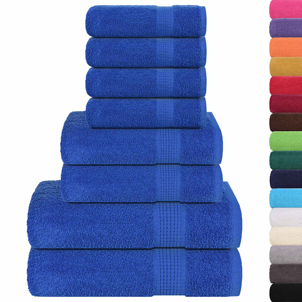 Set ručnika FROGN od 8 dijelova plavi 360 g/m²