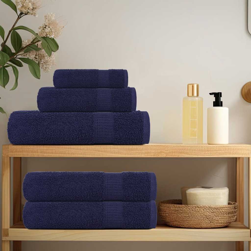 Set ručnika FROGN od 6 dijelova tamnoplave boje 360 g/m²
