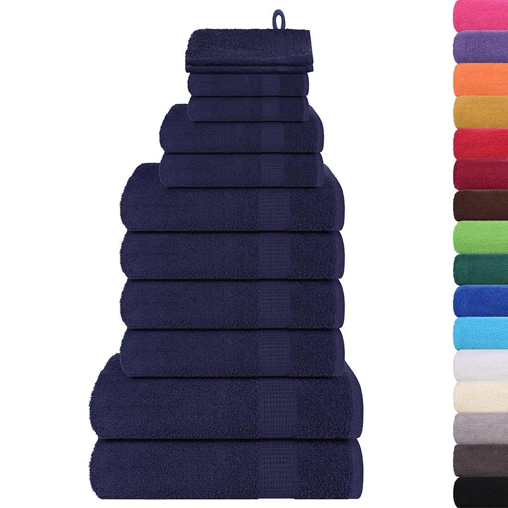 Set ručnika FROGN od 12 dijelova tamnoplave boje 360 g/m²