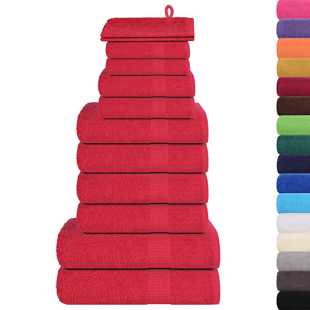 Set ručnika FROGN od 12 dijelova crveni 360 g/m²