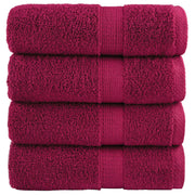 Premium ručnici za pranje SOLUND 4 kom. bordo 30x30 cm 600 g/m²