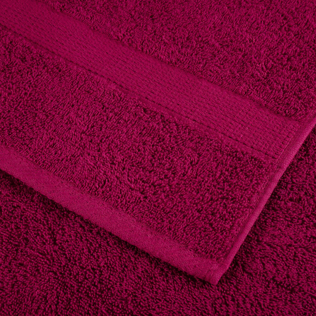 Ručnici za saunu SOLUND 10 kom bordo 80 x 200 cm 600 gsm
