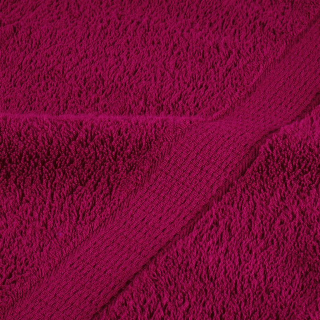 Ručnici za saunu SOLUND 10 kom bordo 80 x 200 cm 600 gsm