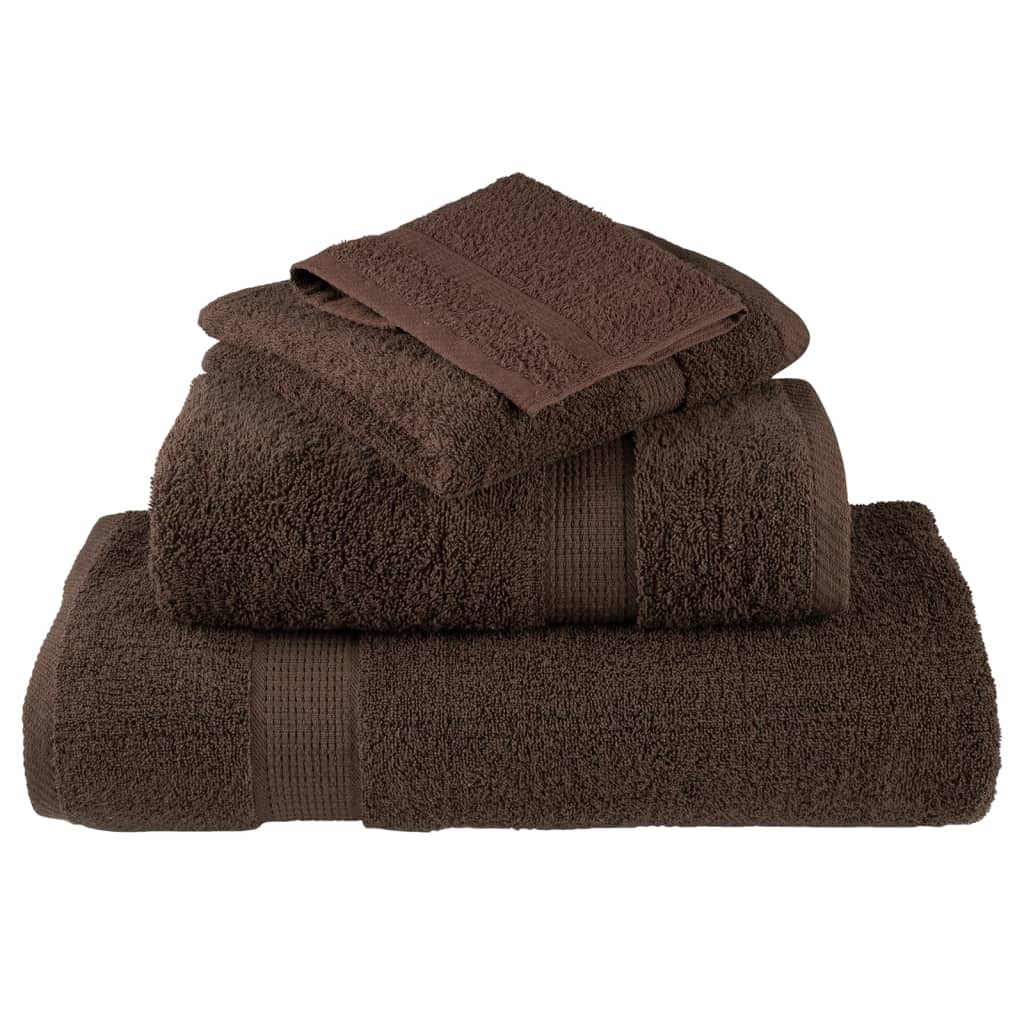 Premium ručnici za pranje SOLUND 4 kom. smeđe 30x30 cm 600 g/m²