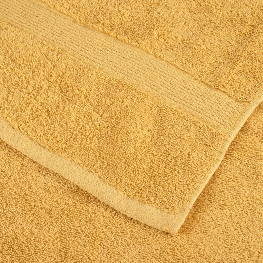Premium ručnici za goste SOLUND 10 kom. zlatne boje 30x50 cm 600 g/m²