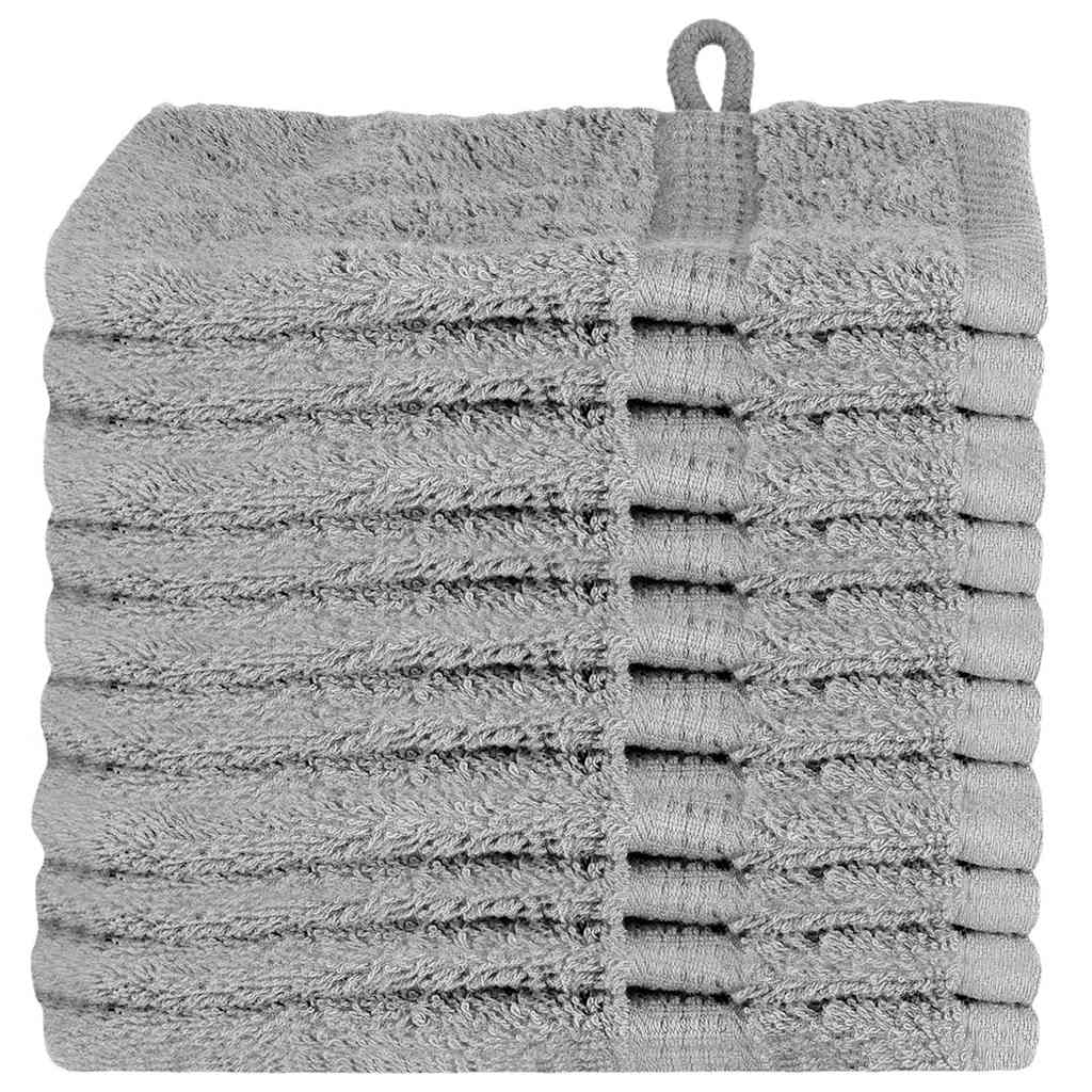 Ručnik za Goste SOLUND 10 pcs Siva 15 x 21 cm 550 gsm