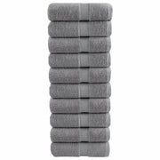 Premium ručnici za goste SOLUND 10 kom. sive boje 30x50 cm 600 g/m²
