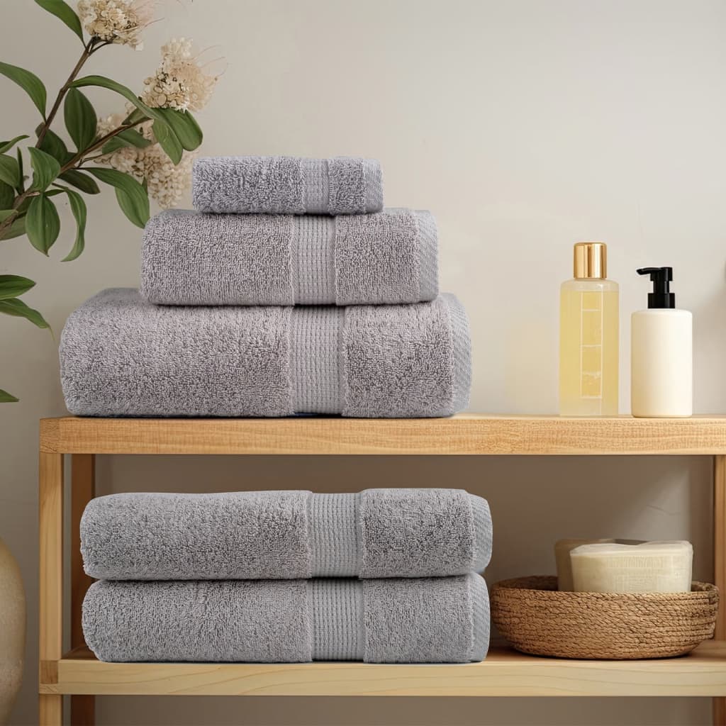 Premium ručnici za goste SOLUND 10 kom. sive boje 30x50 cm 600 g/m²