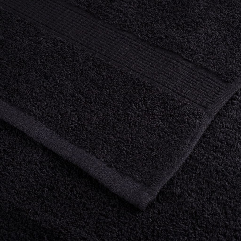Premium ručnici za pranje SOLUND 10 kom. crni 30x30 cm 600 g/m²