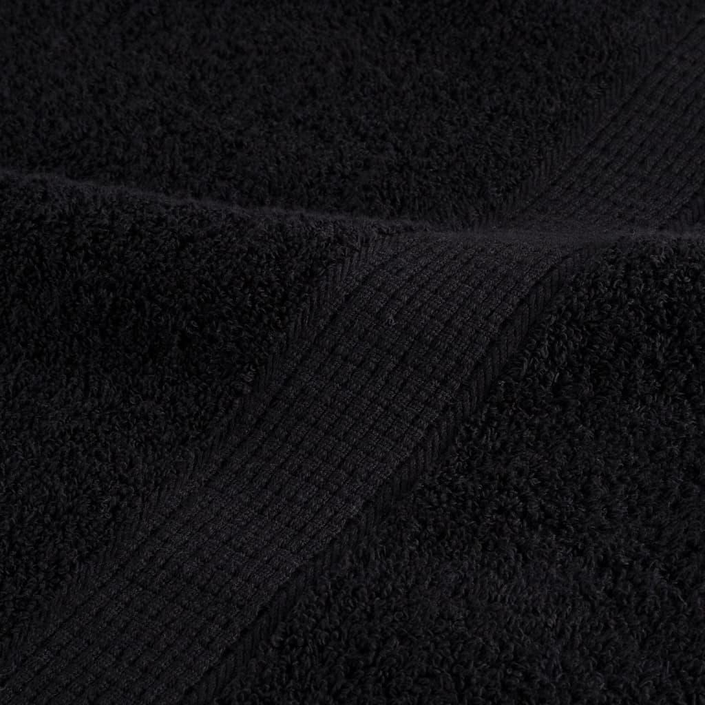 Premium ručnici za goste SOLUND 10 kom. crni 30x50 cm 600 g/m²