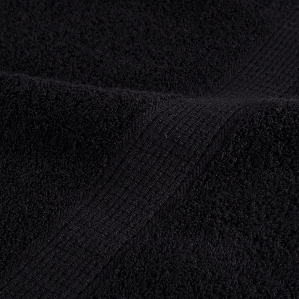 Premium ručnici za ruke SOLUND 2 kom. crni 50x100 cm 600 g/m²