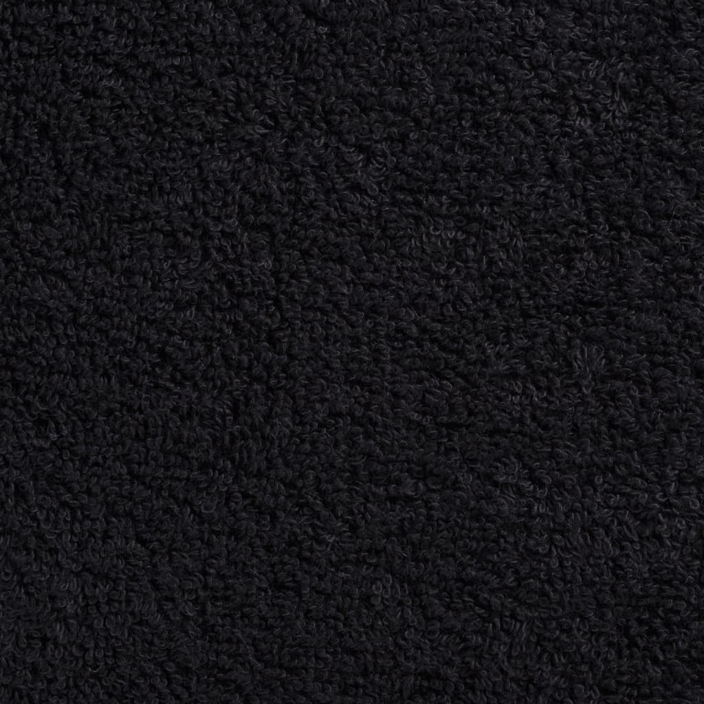 Ručnici za saunu SOLUND 2 kom crni 80x200 cm 600 gsm