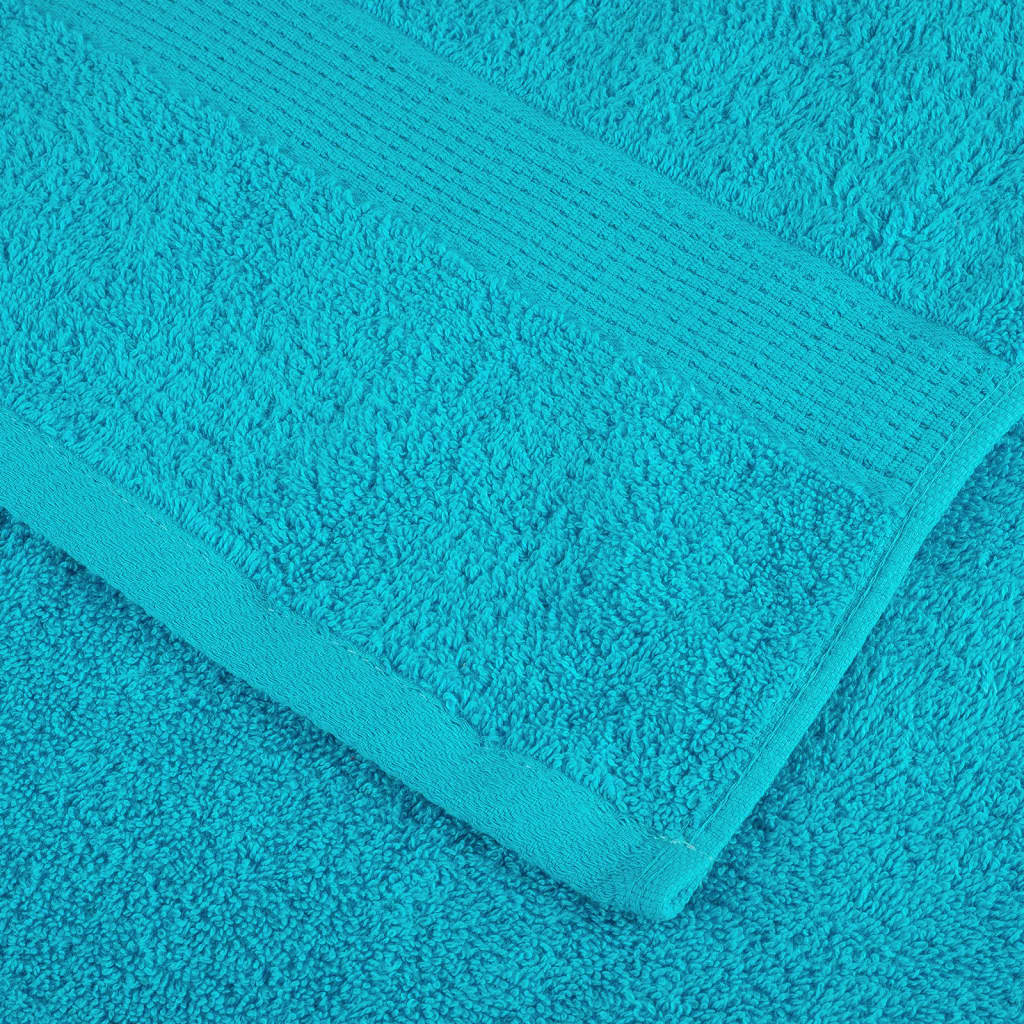 Ručnici za tuširanje SOLUND 10 kom tirkizni 70x140 cm 600 gsm