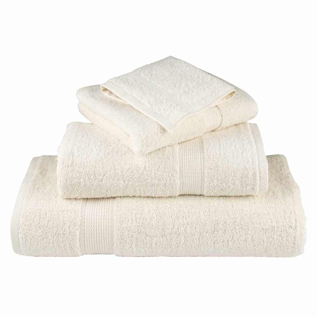 Ručnik za Goste SOLUND 10 pcs Krema 15 x 21 cm 550 gsm