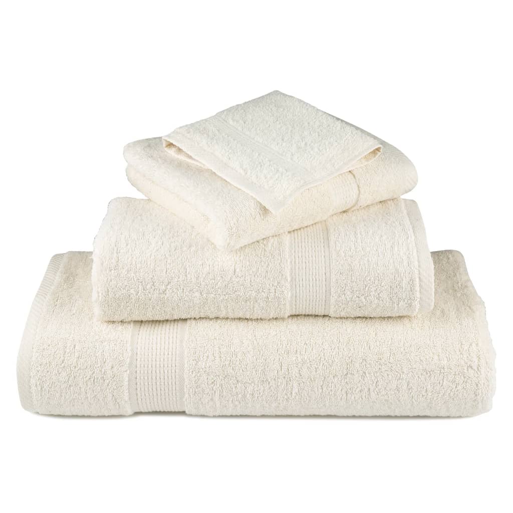 Premium ručnici za pranje SOLUND 10 kom. krem boje 30x30 cm 600 g/m²