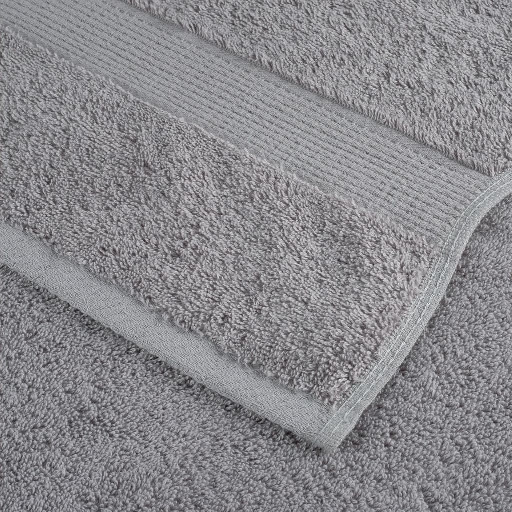 8-dijelni vrhunski set ručnika SOLUND sivi 600 gsm