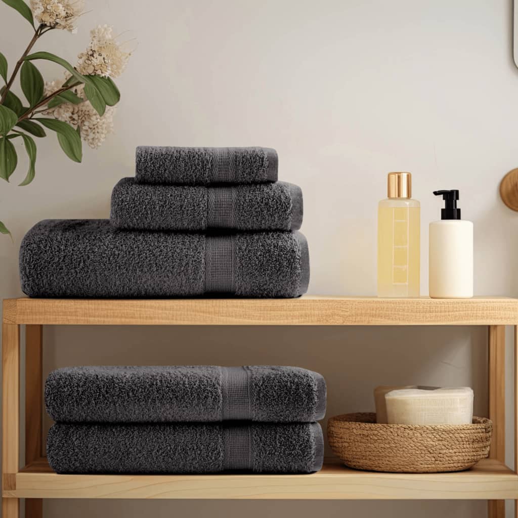 6-dijelni vrhunski set ručnika SOLUND antracit 600 gsm