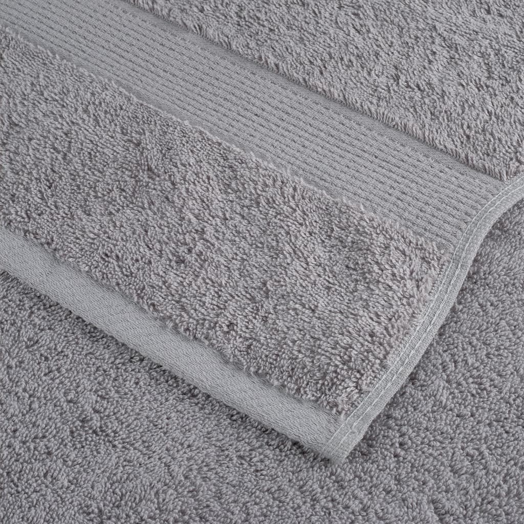 6-dijelni vrhunski set ručnika SOLUND sivi 600 gsm