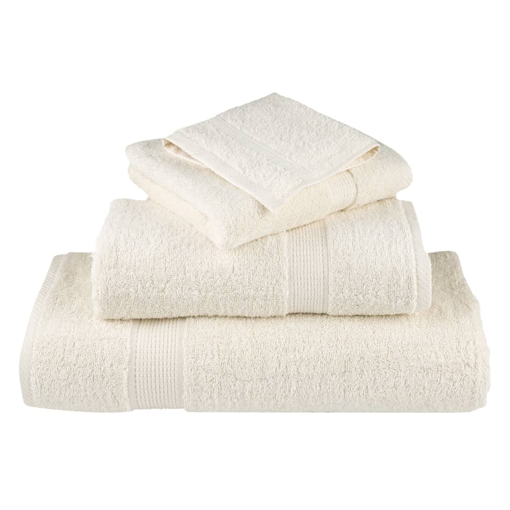 6-dijelni vrhunski set ručnika SOLUND krem 600 gsm