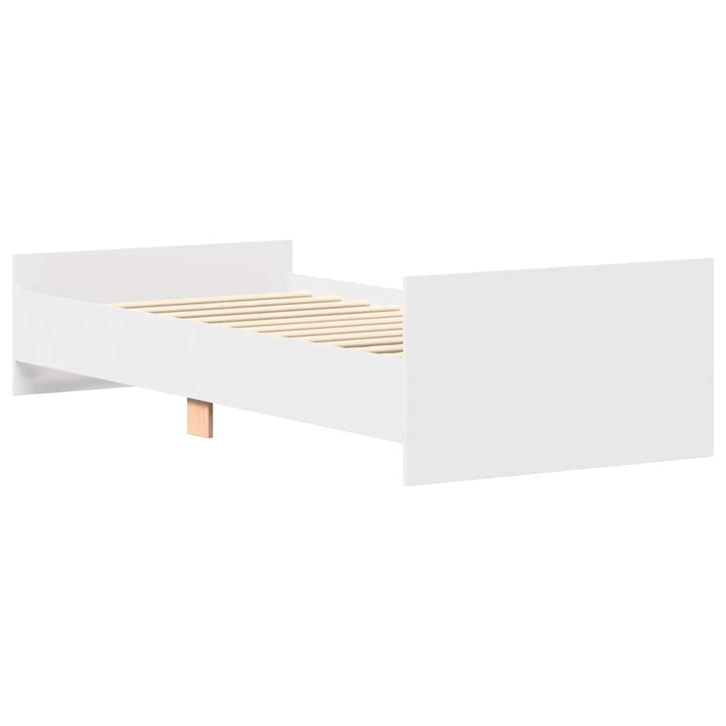 Okvir za krevet bijeli 90x200 cm konstruirano drvo