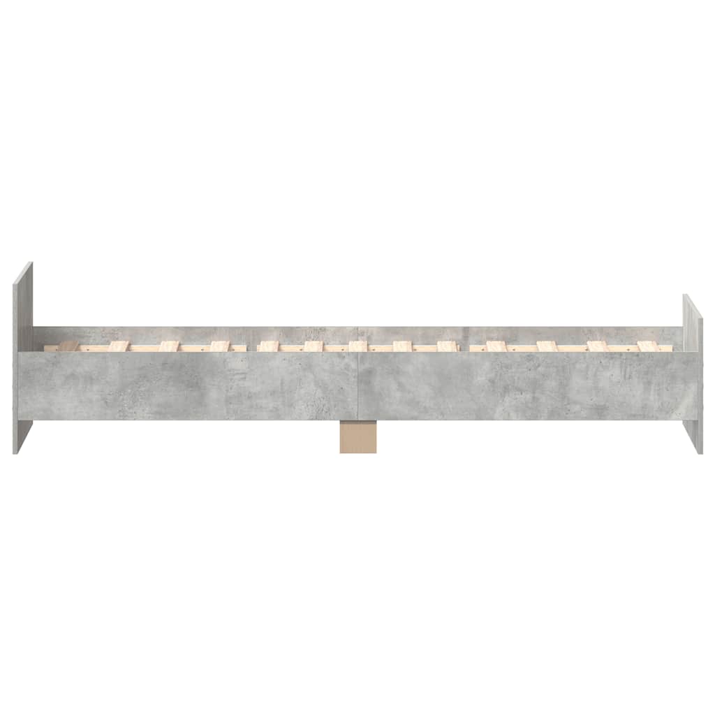 Okvir kreveta boja betona 100x200 cm od konstruiranog drva