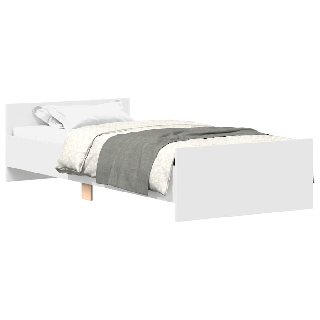 Okvir za krevet bijeli 90x190 cm konstruirano drvo