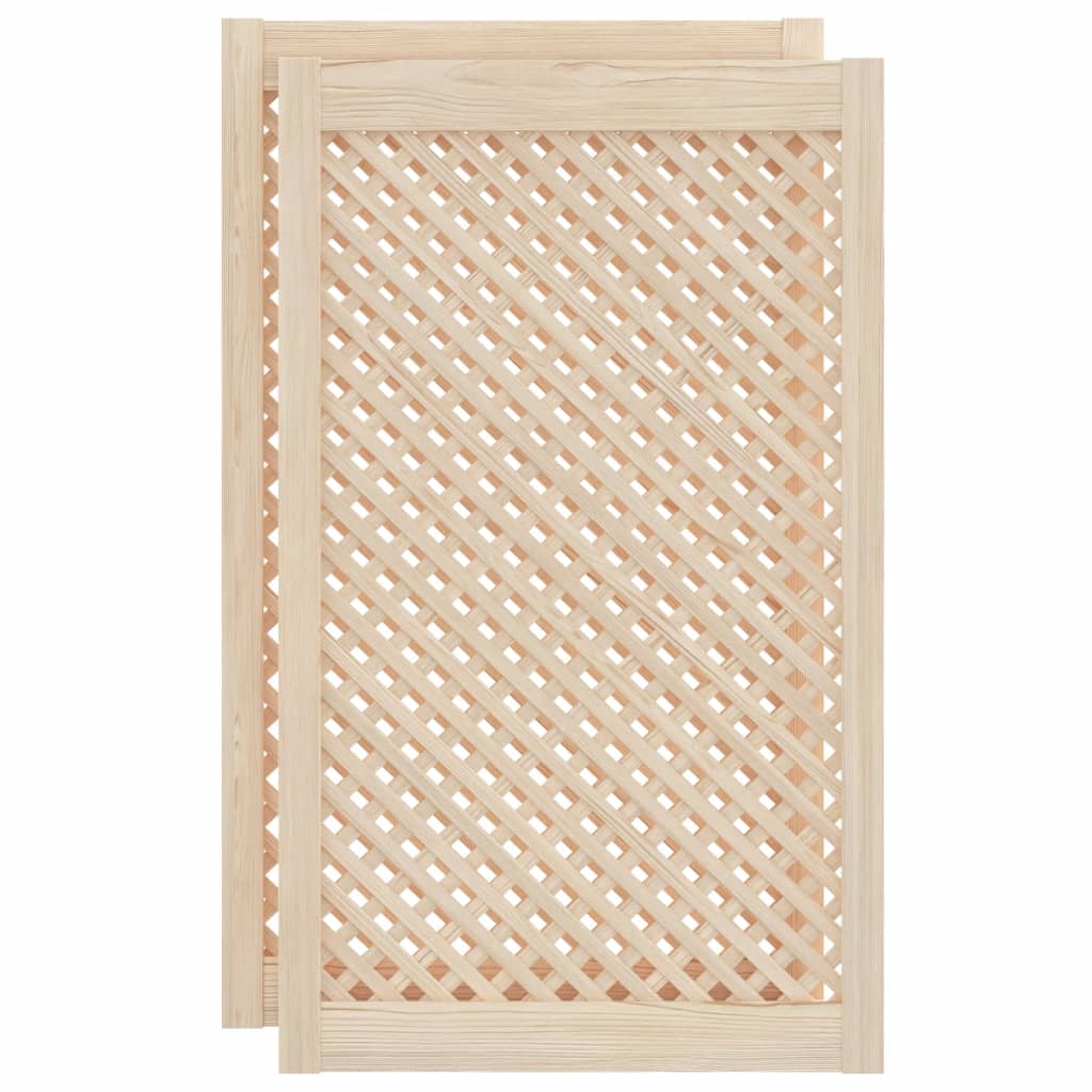 Vrata za ormarić rešetkasti dizajn 2 kom 59,5x99 cm borovina