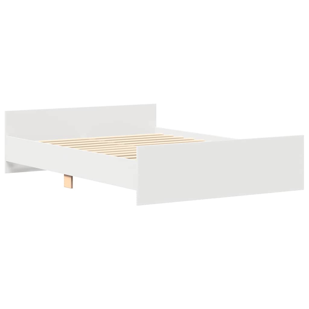 Okvir kreveta s uzglavljem i podnožjem bijeli 120 x 200 cm