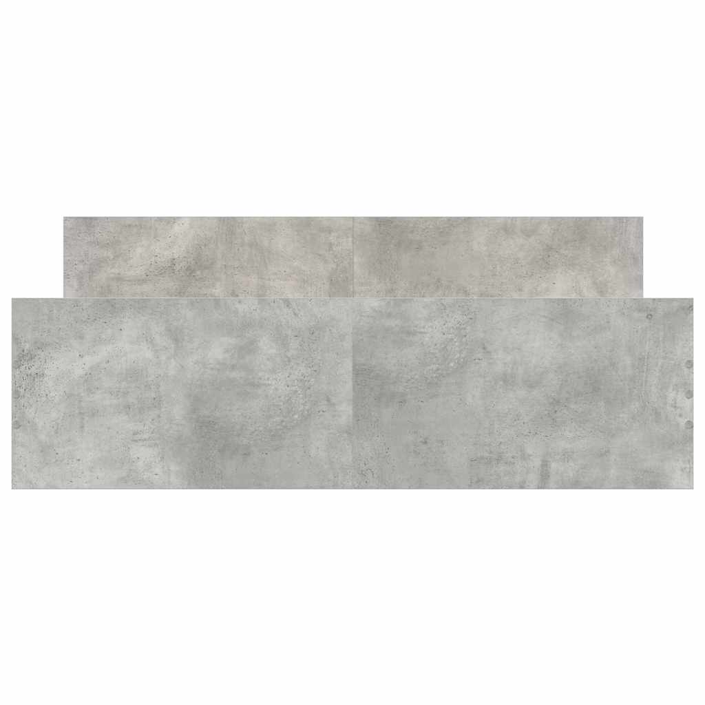 Okvir kreveta s uzglavljem i podnožjem boja betona 120x200 cm
