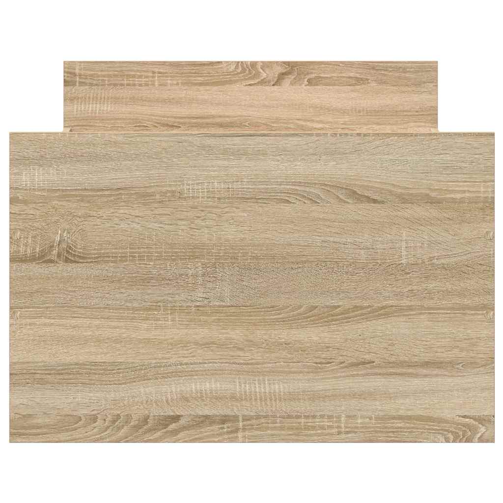 Okvir kreveta s uzglavljem i podnožjem boja hrasta 90 x 200 cm