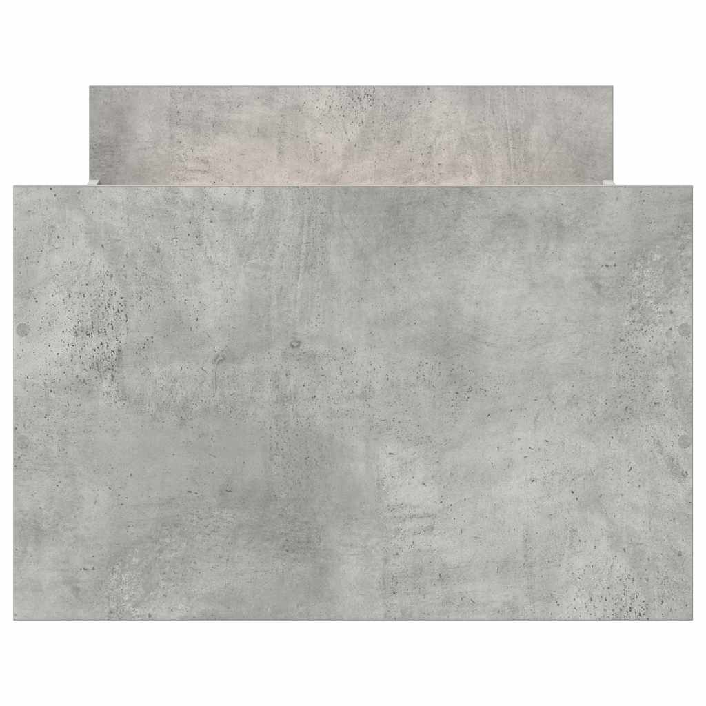 Okvir kreveta s uzglavljem i podnožjem boja betona 90 x 200 cm