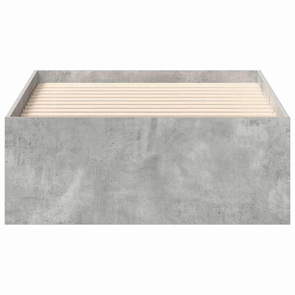 Okvir kreveta siva boja betona 90 x 200 cm