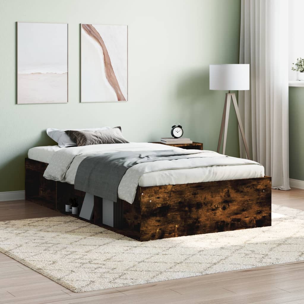 Okvir za krevet boja dimljenog hrasta 100x200 cm