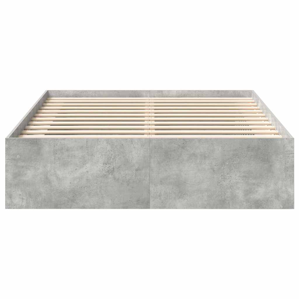 Okvir za krevet siva boja betona 120x200 cm