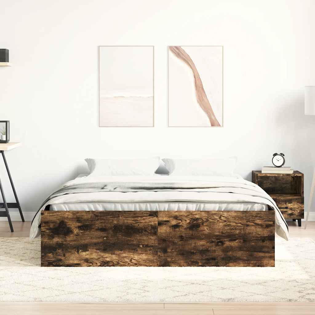 Okvir za krevet boja dimljenog hrasta 140x200 cm