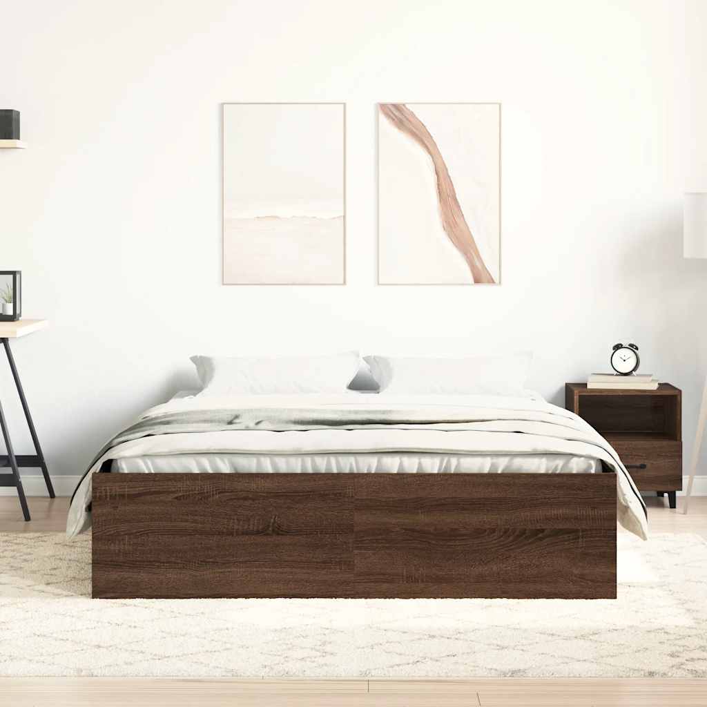 Okvir kreveta smeđa boja hrasta 140x200 cm