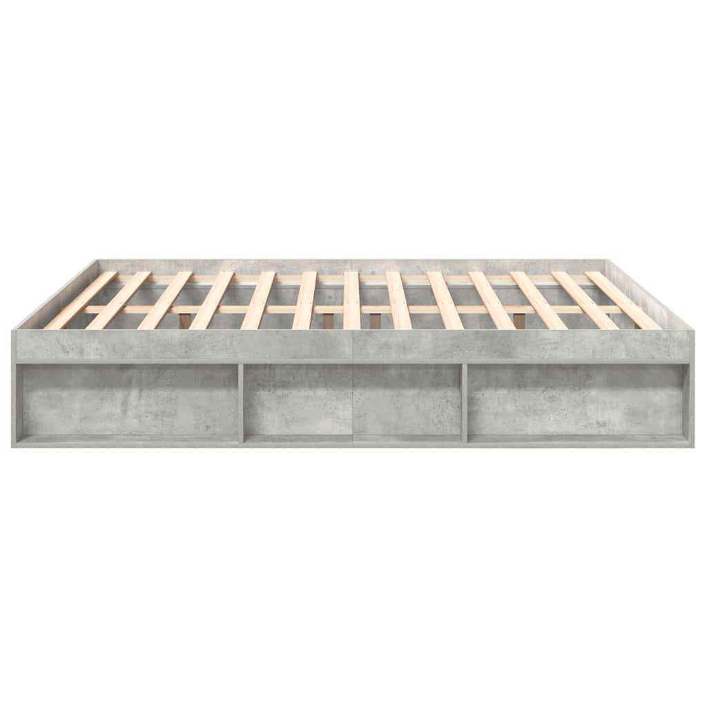 Okvir za krevet siva boja betona 200x200 cm