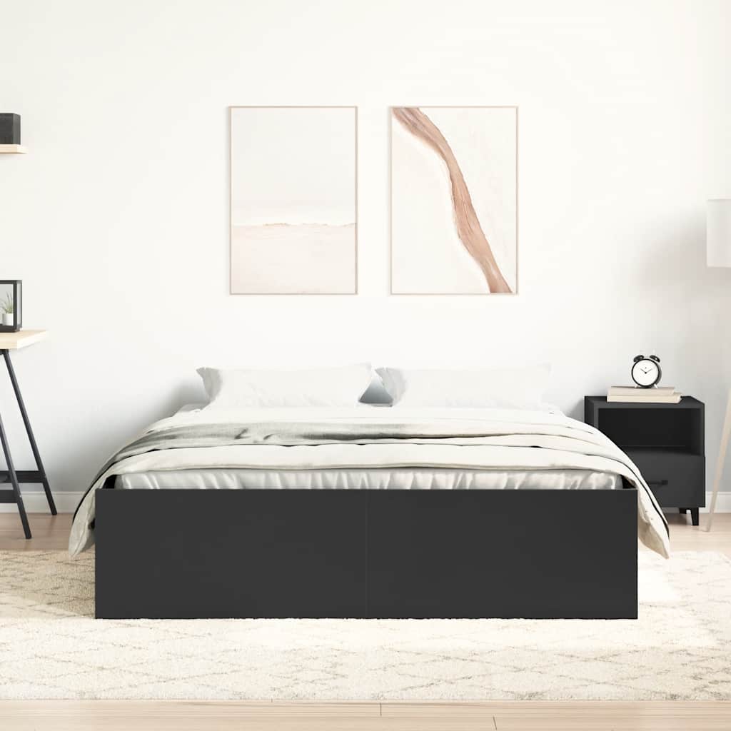 Okvir za krevet crni 135 x 190 cm bračni