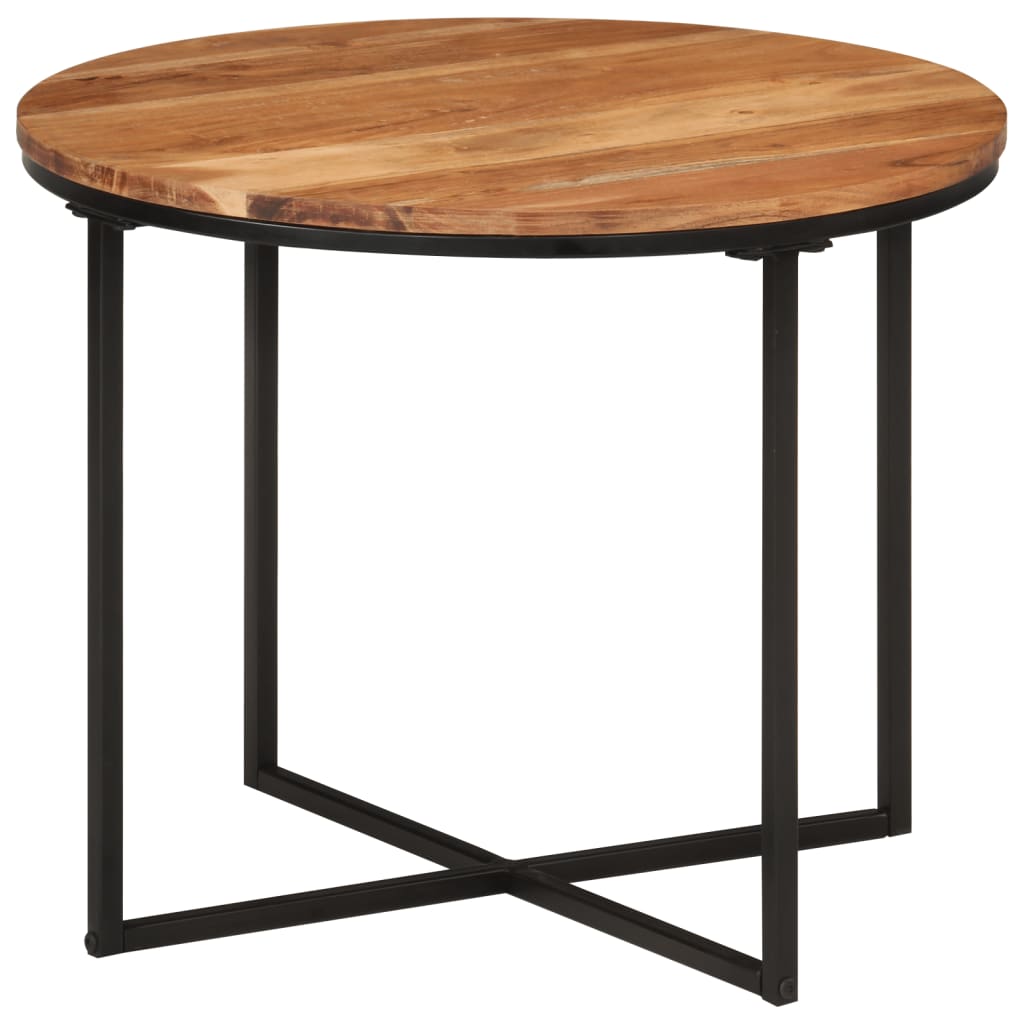 Stolić za kavu 55x55x45 cm od masivnog drva bagrema i željeza