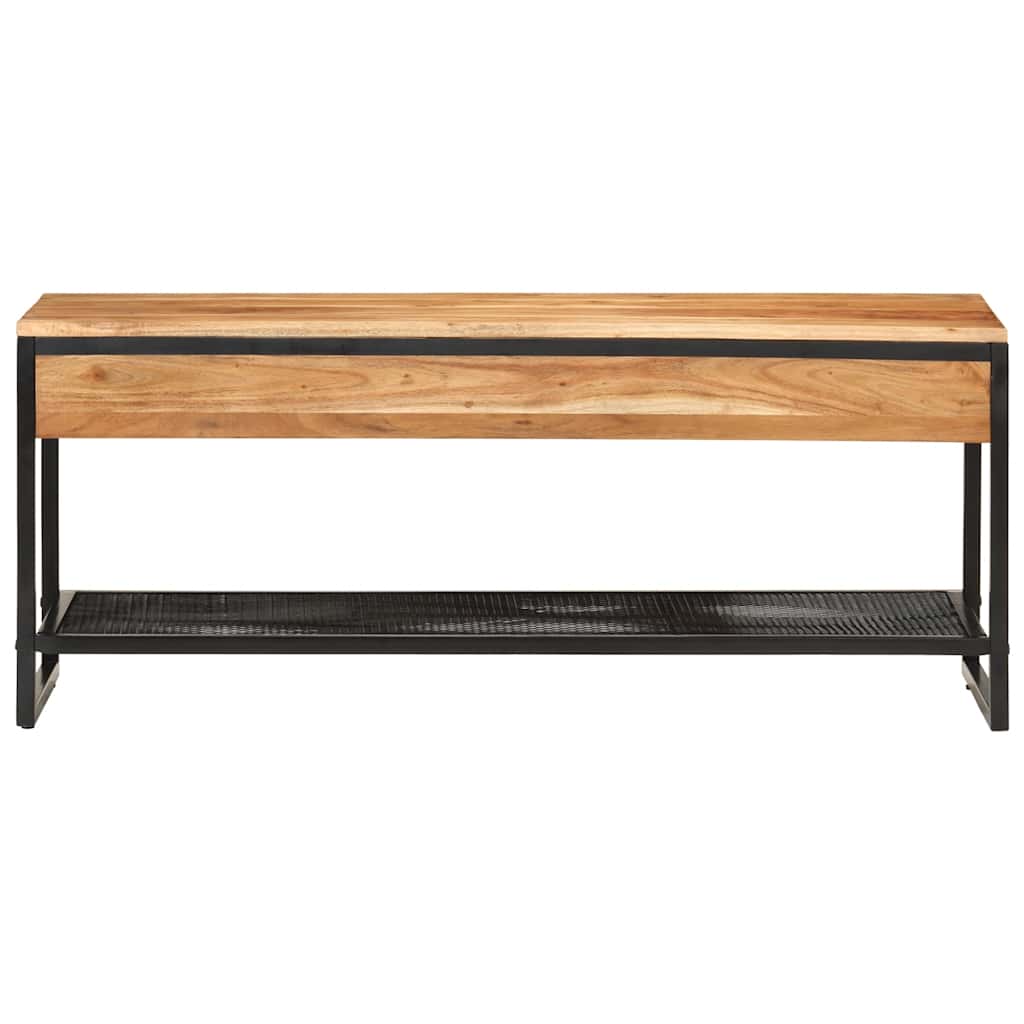 Klupa za cipele 110x35x45 cm od masivnog drva bagrema i željeza