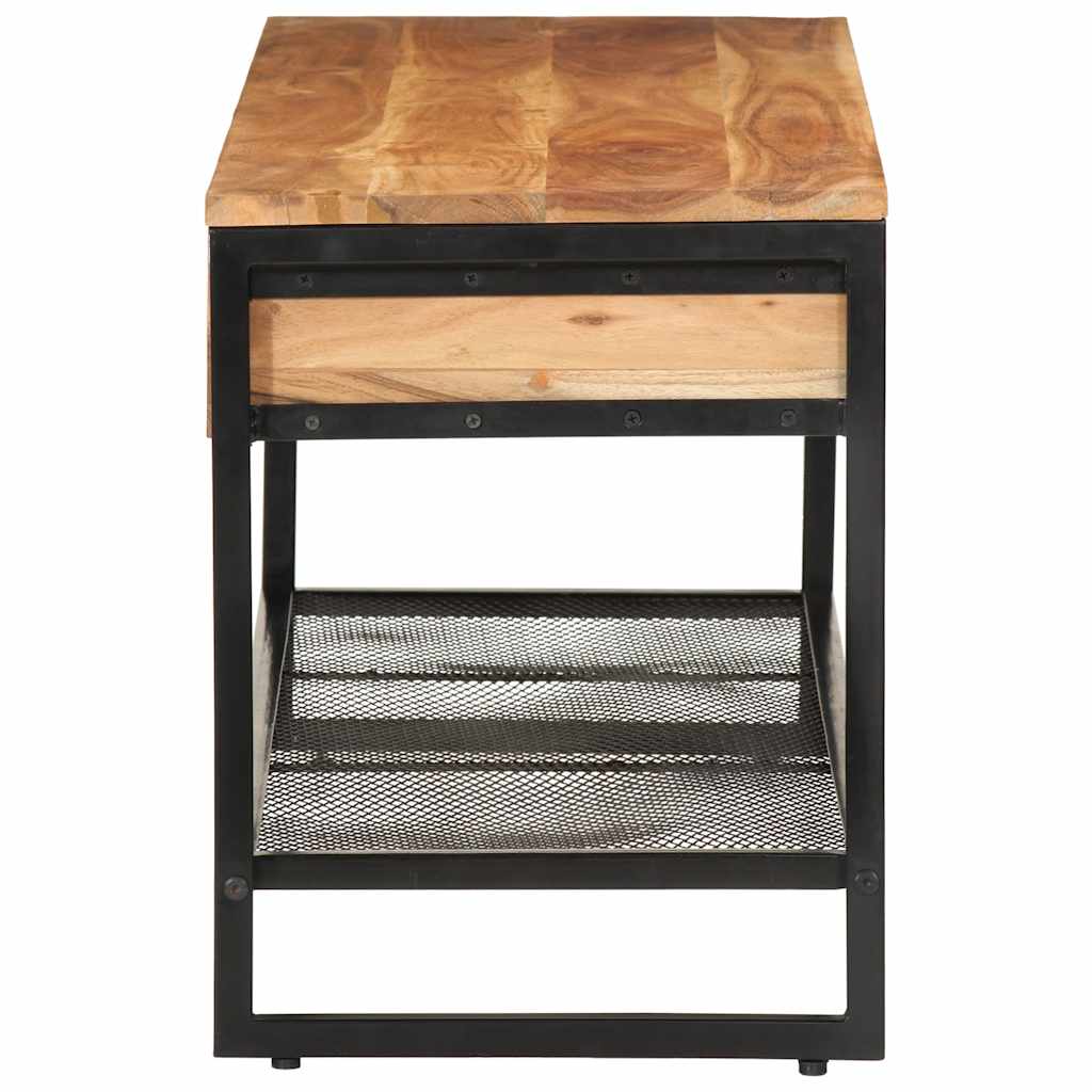 Klupa za cipele 110x35x45 cm od masivnog drva bagrema i željeza