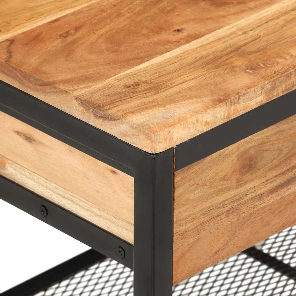 Klupa za cipele 110x35x45 cm od masivnog drva bagrema i željeza