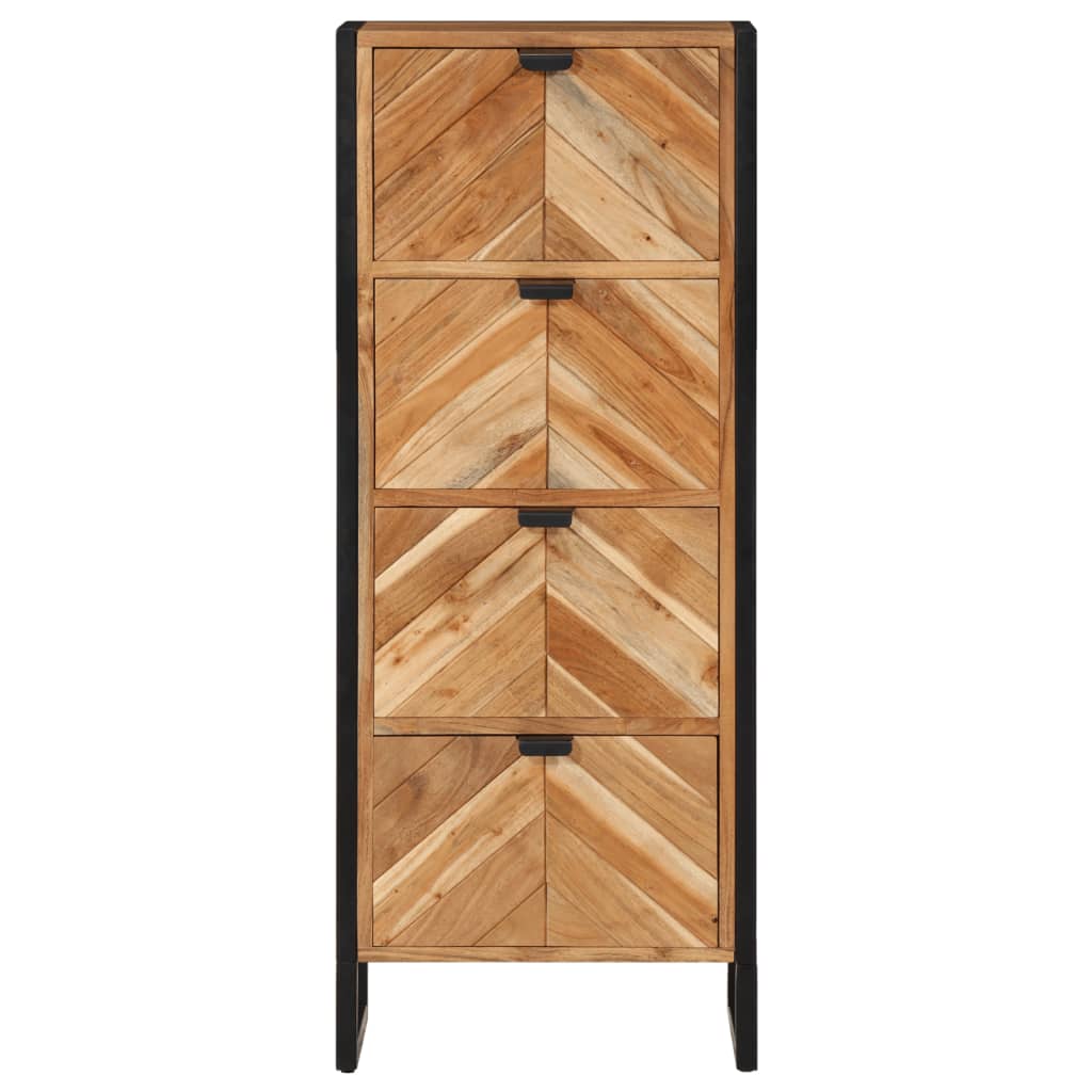 Kupaonski ormarić 40x30x100 cm masivno drvo bagrema i željezo