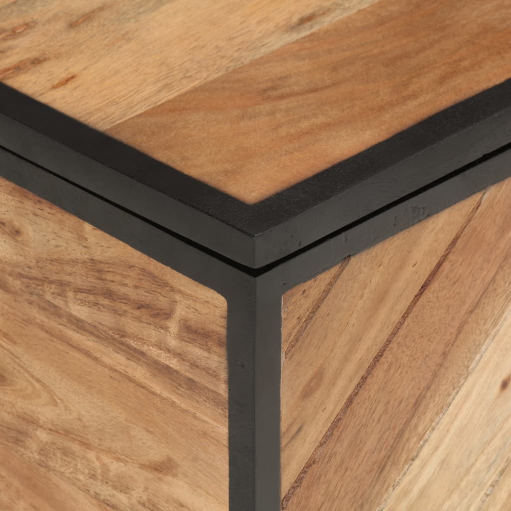 Kutija za pohranu 60x30x30 cm masivno drvo bagrema i željezo