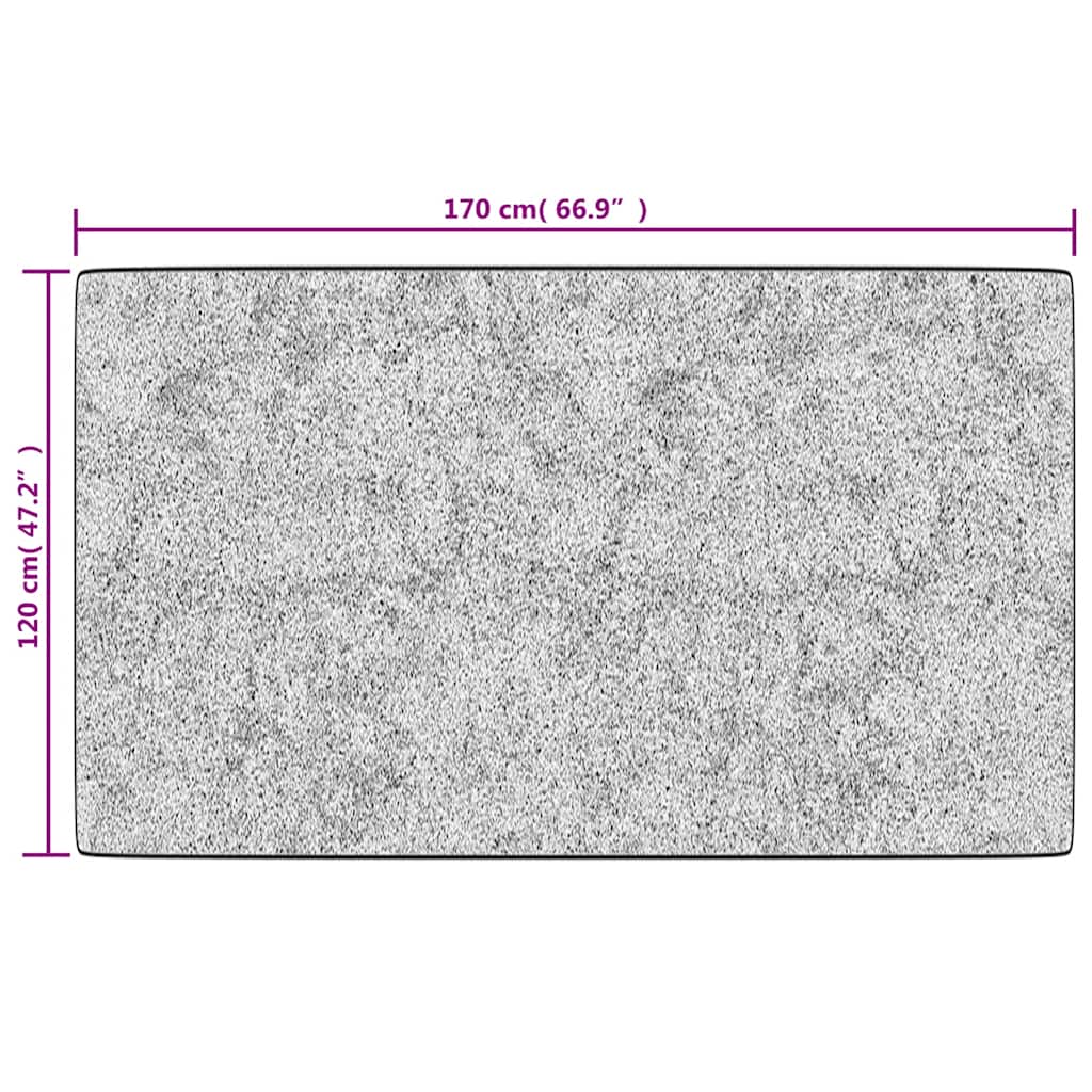 Perivi tepih crno-bijeli 120 x 170 cm