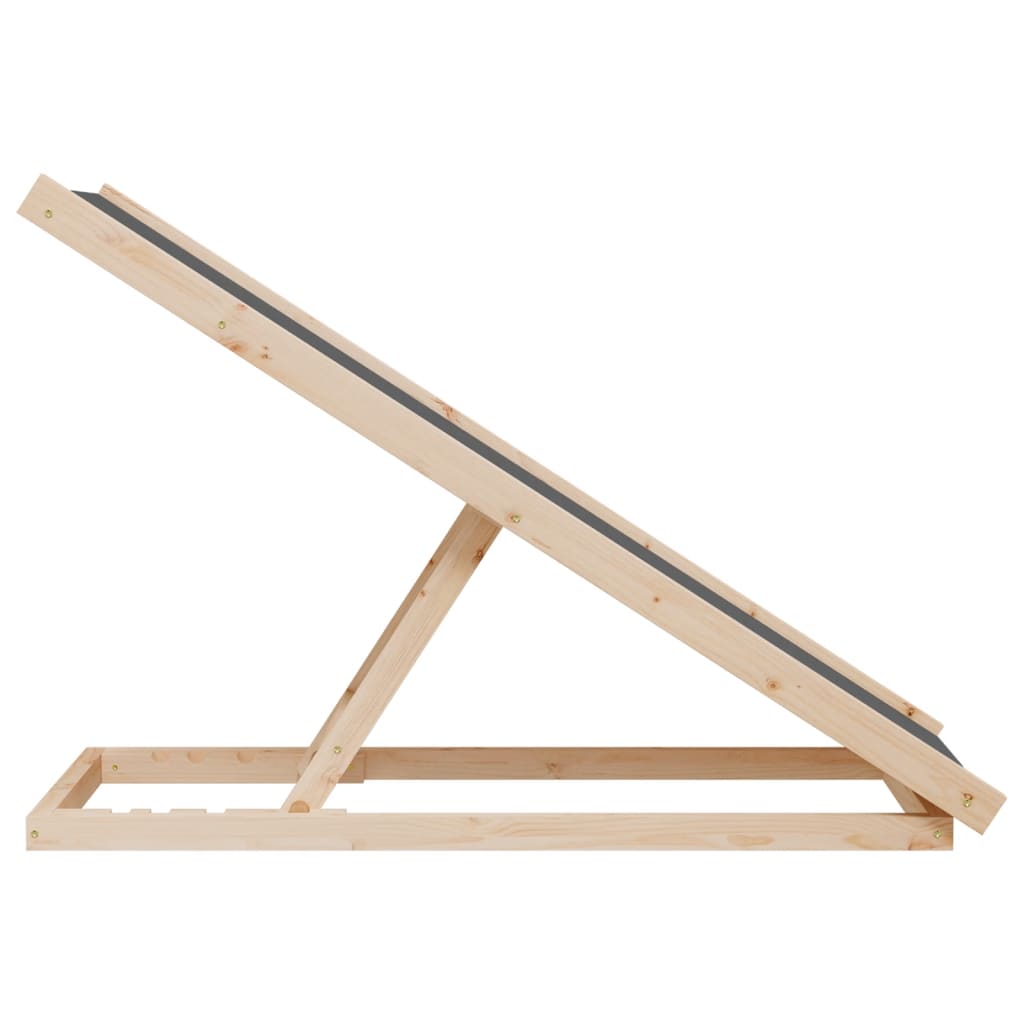 Rampa za pse siva 100 x 40 cm od masivne jelovine