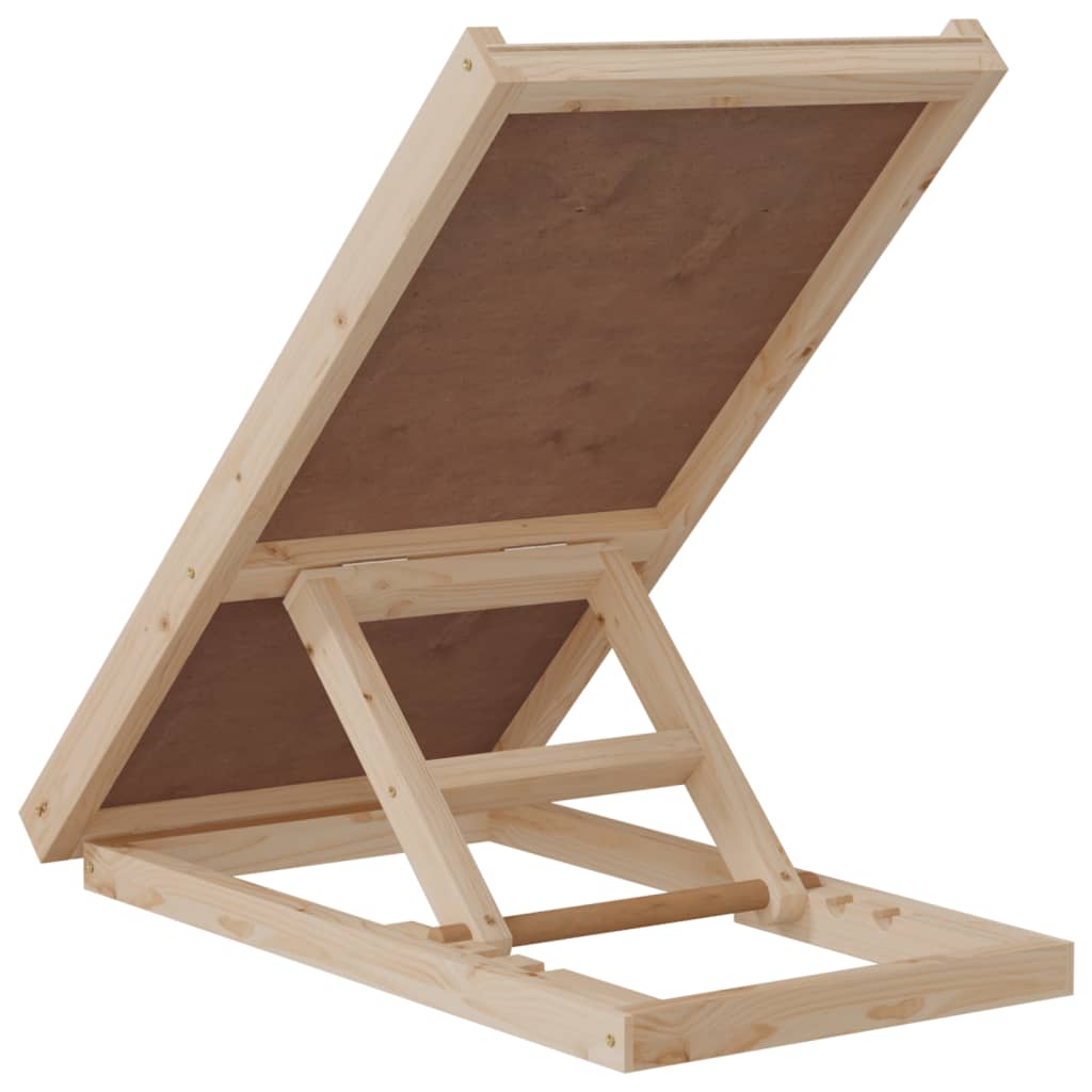 Rampa za pse siva 70 x 35 cm od masivne jelovine