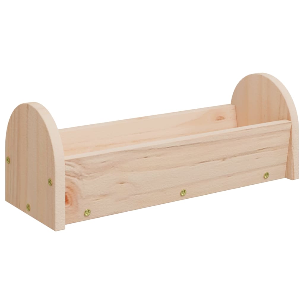 Hranilica za sijeno za zečeve 28 x 10 x 10 cm masivna jelovina